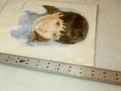 H D BECKER AMERICAN ARTIST 1914-1995 ORIGINAL SWEET BOY PORTRAIT PAINTING SIGNED