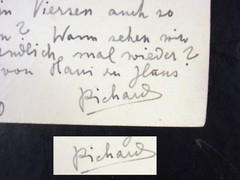Richard Bloos 1878-Dusseldorf/warm greetings…/pencil drawing, signed
