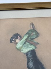 RAMON RIBAS RUIS PAINTING FLAMENCO DANCER LISTED FAMOUS PORTRAIT VINTAGE 1960’S