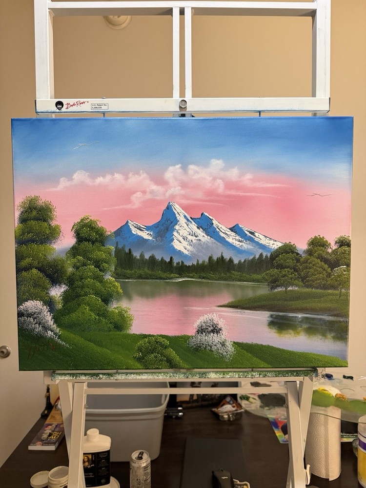 Bob Ross Inspired Oil Painting 18×24