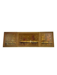 1970s Custom Morris Katz Panoramic Oil Painting on Board Signed