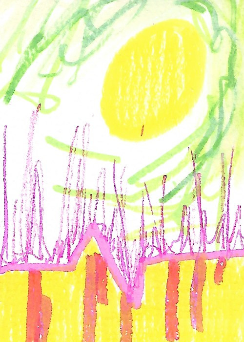 ACEO ATC CARD „Egland, USA“ Original Abstract Painting 2.5×3.5