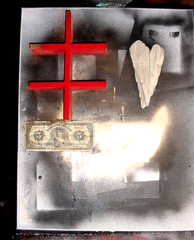 blessing cross lucky money bowl of abundance heart of love blessing art painting