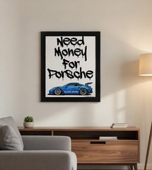 Porsche Money – Fine Art Canvas Print By Artist N. Zbyranyk. Framed. Signed.