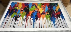 Abstract Geometric Digital Art Printed on Canvas