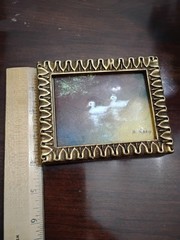 Max Karp Miniature Original Enamel-on-Copper Painting