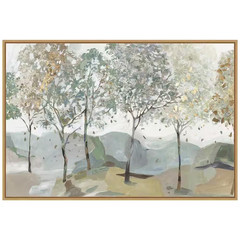 „Breezy Landscape Trees I“ by Allison Pearce 1-Piece Floater Frame Canvas Transf