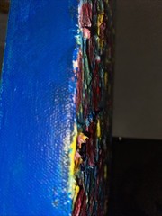 Abstract Flower Garden,16”x20”x 1.5” OOAK, Signed, COA, Deep Gallery Wrap