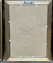 3 VTG Theorem Hand Stencil Signed By Carol USA Gold Frame 8.25” X 6.25” Floral