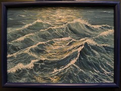 Original Artwork OIL Painting Landscape OCEAN WAVE FRAME Seascape Arts Gift 7х5″