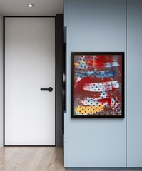 Stars and Stripes Flow 11 X 14″ Neo Impressionist Acrylic Painting Canvas