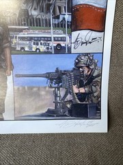ANTHONY DOUGLAS Lithograph Signed Limited Edition 9/11 USMC Pentagon~141/2001~
