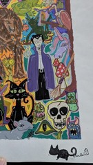 „The Gothic Subconscious“ Alien, Monsters, Haunted Witch, Zombie Doodle Grafitti