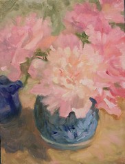 Yellow Roses Spring painting oil on canvas 8×10 O/C Margaret Aycock un framed