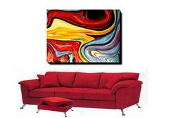Abstract Oil Painting ”Symphony“ on canvas – size 36″x28″
