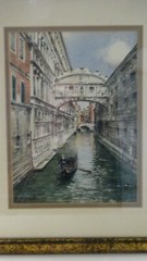 Vittore Zanetti Zilla At the Bridge of Sighs REDUCED TO $1,200