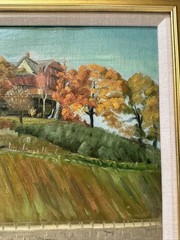 Antique North Carolina Painting Impressionist 1918 Landscape William Kirkgaard