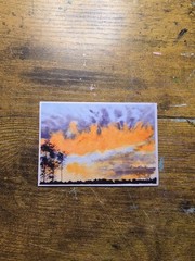 ACEO *Art Print Original Watercolor Sunset 2.5×3.5