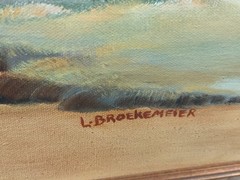 L. Broekemeier Signed Southwest Desert Landscape Oil Painting On Canvas