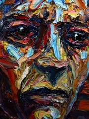 PORTRAIT OIL█PAINTING█VINTAGE█exPRESSIONISt█ART█SIGNED ABSTRACT ORIGINAL IMPASTO