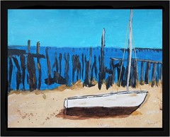 Abstract/Impressionism 11×14 Provincetown Docks Cape Cod original Art Painting