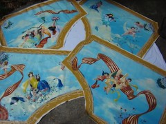 CEILING ART PANELS Large Paintings on Canvas Charleston SC Putti Cherub MUSIC