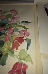 Original Suzanne Fraker Watercolor Painting Still Life Floral Basket Colorful