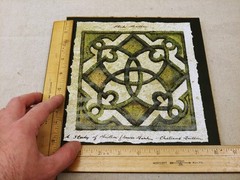 Etude Maillon Celtic Knot Watercolor / Acrylic Art Study Painting Chateaux Saill