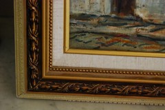 FRAMED SIGNED ORIGINAL OIL COLONIAL BUILDING OLD HAVANA, CUBA ARTIST HECTO VIDAL