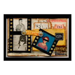 True Crime Spy Dossier #2 Original Naive Folk Outsider Art 4×6 Postcard Potocki