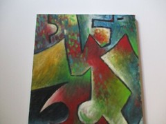 28 INCH GERALD ROWLES PAINTING EXPRESSIONIST ABSTRACT MODERNIST NON OBJECTIVE