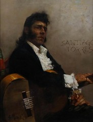 Giacomo Moretti (1939) – 20th Century Oil, Portrait of Santiago Torres