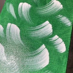 Original 5″ X 7″ Abstract Acrylic Painting On Canvas Panel With Easel