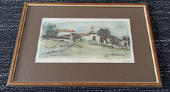 German artist Heck. Watercolor. Original 1990-2000 2