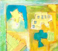 Original Abstract 12×12 Acrylic Painting on Wood Panel, Holly Hammond