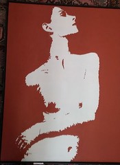 American Pop Arts Oil Painting Signed Taogaea (E. Powell), 40″X30″,“Nude Repose“