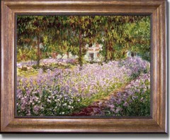 Bronze Framed Artist’s Garden at Giverny by Claude Monet Canvas Artwork