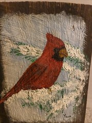 Vtg 2 Oil on Rough Wood Board painting Rustic Approx 10” x 7” Signed By Yaun