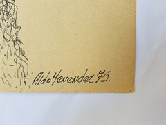 Painting by Aldo Menéndez ¨ Sandor Petofi¨ 1975. Certificate of authenticity