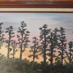 21″x24″x4 Sunset Ainaloa Estates Hawaii Original Painting Van Huystee