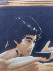 Vintage Bruce Lee Black Velvet Painting Numb Chucks Make Offer