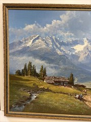 Wolfgang Heinz 20th Century German Realist Alpine Landscape Artist Oil Painting