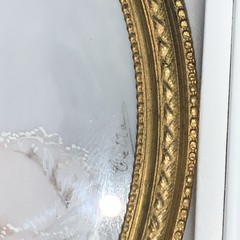 Antique Miniature Portrait/Lady/Gilt Bronze Frame/France C.1900/Signed Zella