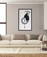 BANKSY -„Grin Reeper“- Screenprint-Signed-Iconic Graffiti Street Art- A Beauty!