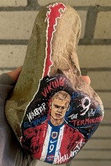 Haaland Norways GreatWorld Cup 2026 Painted On A Norway Shaped Rock Approx 8x5x3
