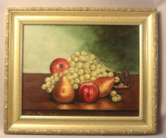 Beautiful Original Oil „Study of Fruit“ Ca 2006 by L. Mariconda Inv# LM01a
