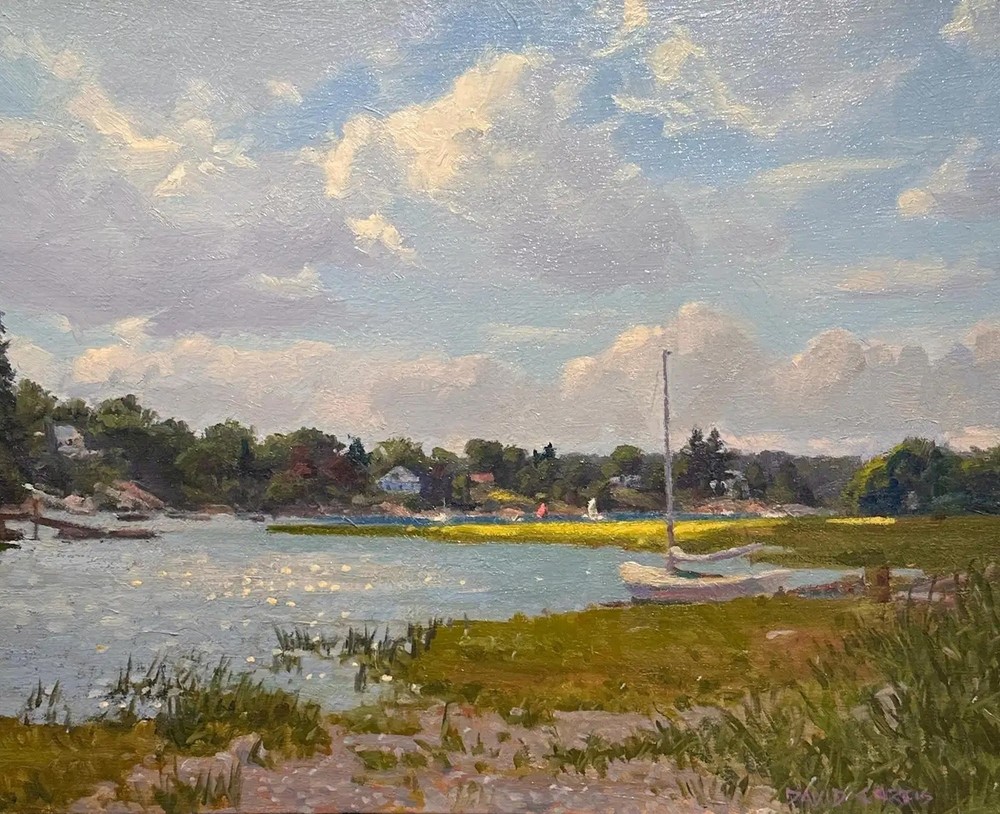 Landscape Painting by New England Artist David P. Curtis „Sweet Sound“