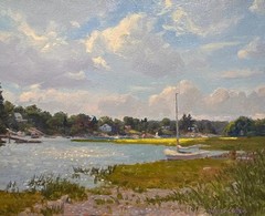 Landscape Painting by New England Artist David P. Curtis „Sweet Sound“