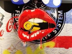MISS MASH ORIGINAL SIGNED MIXED MEDIA RESIN ON ALUMINIUM MARILYN MONROE