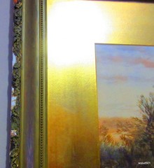 Antique Framed Edwin Earp Scenic Romanticism Watercolor Painting Fishing Wales